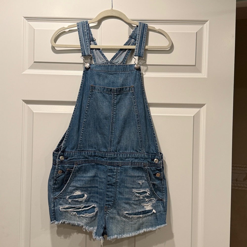 American Eagle Outfitters Blue Denim Overalls